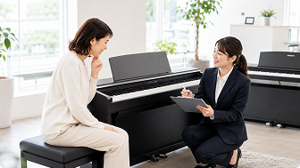 ピアノについて相談している様子